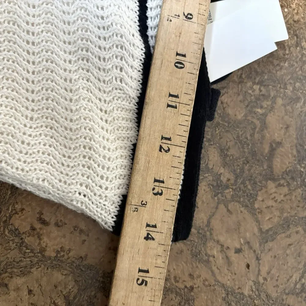 Abercrombie & Fitch Crochet Maxi Dress Cream/Black Size XS Open Knit Boho Beach